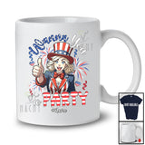 Personalized Custom Name Wanna You To Party; Joyful 4th of July Women Uncle Sam; Patriotic T-Shirt