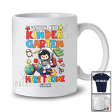 Personalized Custom Name Watch Out Kindergarten; Joyful Back To School Astronaut Students Group T-Shirt