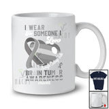 Personalized Custom Name We Wear Gray; Lovely Brain Tumor Awareness Ribbon Heart T-Shirt