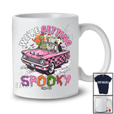 Personalized Custom Name We're Getting Spooky; Scary Halloween Zombie Mummy Chicken On Car T-Shirt