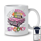 Personalized Custom Name We're Getting Spooky; Scary Halloween Zombie Mummy Corgi On Car T-Shirt