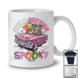 Personalized Custom Name We're Getting Spooky; Scary Halloween Zombie Mummy Dachshund On Car T-Shirt