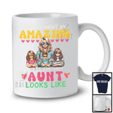Personalized Custom Name What An Amazing Aunt Looks Like, Lovely Mother's Day 1 Boy 2 Girls Family T-Shirt
