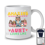 Personalized Custom Name What An Amazing Aunt Looks Like, Lovely Mother's Day 1 Boy 3 Girls Family T-Shirt