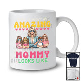 Personalized Custom Name What An Amazing Mommy Looks Like, Lovely Mother's Day 1 Son 3 Daughter Family T-Shirt