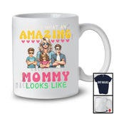 Personalized Custom Name What An Amazing Mommy Looks Like, Lovely Mother's Day 2 Son 1 Daughter Family T-Shirt