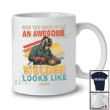 Personalized Custom Name What An Awesome Welder Looks Like; Proud Vintage Welder Family T-Shirt
