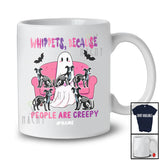Personalized Custom Name Whippets Because People Creepy; Lovely Halloween Ghost Boo Owner T-Shirt