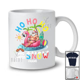 Personalized Custom Name Who Needs Snow; Joyful Christmas In July Palm Tree Santa Beach T-Shirt