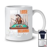Personalized Custom Name Why I Lose At Billiards; Humorous Unicorn Player Billiard Reason Lose T-Shirt