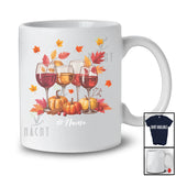 Personalized Custom Name Wine Collection Fall Leaves; Cheerful Thanksgiving Drinking Drunker T-Shirt