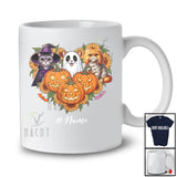 Personalized Custom Name Witch Boo Mummy Cat Heart; Lovely Halloween Sunflower Pumpkin T-Shirt