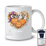 Personalized Custom Name Witch Boo Mummy Corgi Heart; Lovely Halloween Sunflower Pumpkin T-Shirt