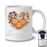Personalized Custom Name Witch Boo Mummy Golden Retriever Heart; Lovely Halloween Pumpkin T-Shirt