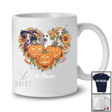 Personalized Custom Name Witch Boo Mummy Whippet Heart; Lovely Halloween Sunflower Pumpkin T-Shirt