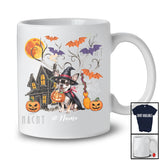 Personalized Custom Name Witch Chihuahua Owner Lover; Awesome Halloween Moon Pumpkin Candy T-Shirt