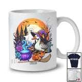 Personalized Custom Name Witch Goose; Creepy Halloween Moon Ghost Boo; Farm Farmer T-Shirt