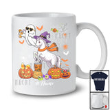 Personalized Custom Name Witch Horse Boo Drinking Coffee; Joyful Halloween Horse Farm Farmer T-Shirt