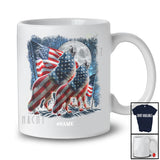 Personalized Custom Name Wolf US Flag; Amazing 4th of July Howling Wolves Moon; Patriotic T-Shirt