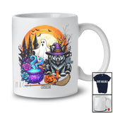 Personalized Custom Name Wolf Witch; Creepy Halloween Moon Boo Ghost Wild Animal Lover T-Shirt