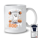 Personalized Custom Name Working On My Boo-ty; Joyful Halloween Beauty Boo; Fitness Workout T-Shirt