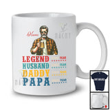 Personalized Custom Name Year Legend Husband Daddy Papa, Vintage Father's Day Beer Drinking T-Shirt