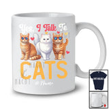 Personalized Custom Name Yes; I Talk To Cats; Humorous Three Sunglasses Cats Owner T-Shirt