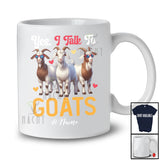 Personalized Custom Name Yes; I Talk To Goats; Humorous Three Sunglasses Goats Farmer T-Shirt