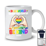 Personalized Custom Name You Can Be Anything Be Kind; Lovely LGBTQ Gay Rainbow Heart T-Shirt