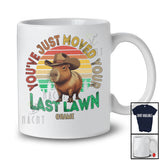 Personalized Custom Name You've Just Moved Last Lawn; Lovely Capybara Gardening; Vintage Retro T-Shirt