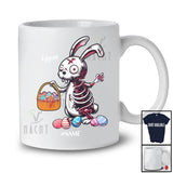 Personalized Custom Name Zombie Bunny With Easter Eggs Basket; Humorous Easter Eggs Hunt T-Shirt