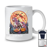 Personalized Custom Name Zombie Zombie With Pumpkin Candy; Scary Halloween Moon Llama T-Shirt