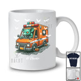 Personalized Custom Name Zombies Rat On Ambulance; Horror Halloween Ambulance Driving Driver T-Shirt
