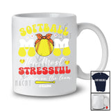 Personalized Custom Name softball Mom Most Stressful Position; Joyful Mother's Day Player; Family T-Shirt