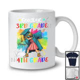 Personalized Custom Name, Goodbye 3rd Grade Hello 4th Grade, Colorful Graduation Girl Dabbing, Graduate T-Shirt