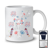 Personalized Custom Name, Joyful 4th Of July American Flag Dandelion, Firecrackers Patriotic T-Shirt