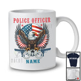 Personalized Custom Police Officer Name, Awesome 4th Of July Eagle American Flag, Patriotic Group T-Shirt
