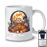 Personalized Custom Puppy's Name Sproodle Dog, Lovely Halloween Skeleton Pumpkins T-Shirt