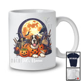 Personalized Custom Puppy's Name St. Bernard Dog, Lovely Halloween Skeleton Pumpkins T-Shirt