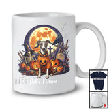 Personalized Custom Puppy's Name Whippet Dog, Lovely Halloween Skeleton Pumpkins T-Shirt