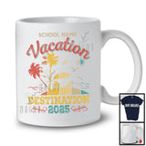 Personalized Custom School Name Vacation, Cool Vintage Summer Matching Family Trip 2025 T-Shirt