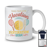 Personalized Custom Tennis Team Name Vacation, Cool Vintage Summer Sport Trip 2024 T-Shirt