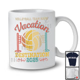 Personalized Custom Volleyball Team Name Vacation, Cool Vintage Summer Sport Trip 2025 T-Shirt