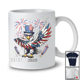 Personalized Dabbing American Flag Eagle; Awesome 4th of July Custom Name Patriotic Eagle T-Shirt