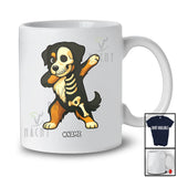 Personalized Dabbing Bernese Mountain Skeleton; Joyful Halloween Custom Name Owner Family T-Shirt