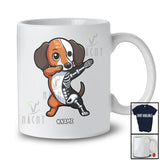 Personalized Dabbing Dachshund Skeleton; Joyful Halloween Custom Name Owner Family Group T-Shirt