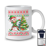 Personalized Dabbing ELF Custom Name, Lovely Christmas ELF, X-mas Sweater Lights T-Shirt