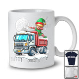 Personalized Dabbing Elf On Truck; Joyful Christmas Custom Name Elf; Truck Driver Trucker T-Shirt