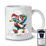 Personalized Dabbing Gnome Riding Duck; Cheerful Christmas Custom Name Santa Farm; Farmer T-Shirt