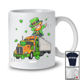 Personalized Dabbing Leprechaun On Truck; Happy St. Patrick's Day Custom Name Boy Driver T-Shirt